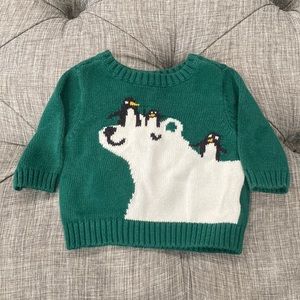 🔴🎉 Host Pick 🎉Baby Boy’s Winter Sweater With Polar Bear And Penguins 0-3M